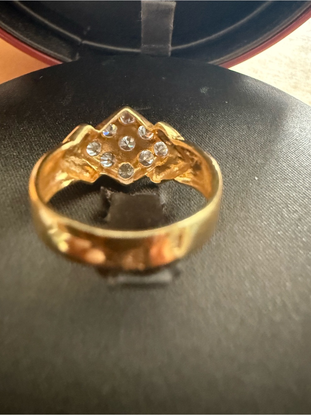 Rare 21k Solid Gold Vintage Dubai Geometric Star Cluster Ring Size 7.75 - 4.20g - Picture 7 of 12